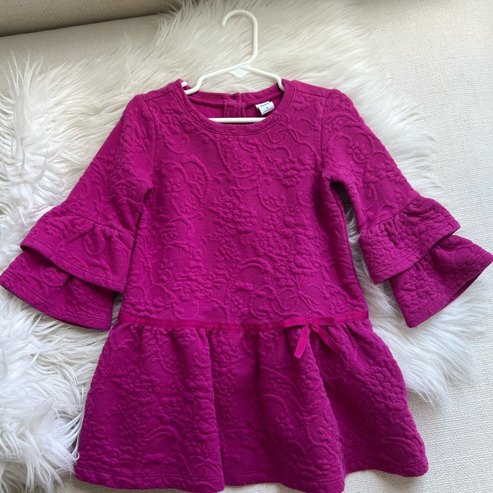 Janie and Jack Fuchsia Textured Kids Dress